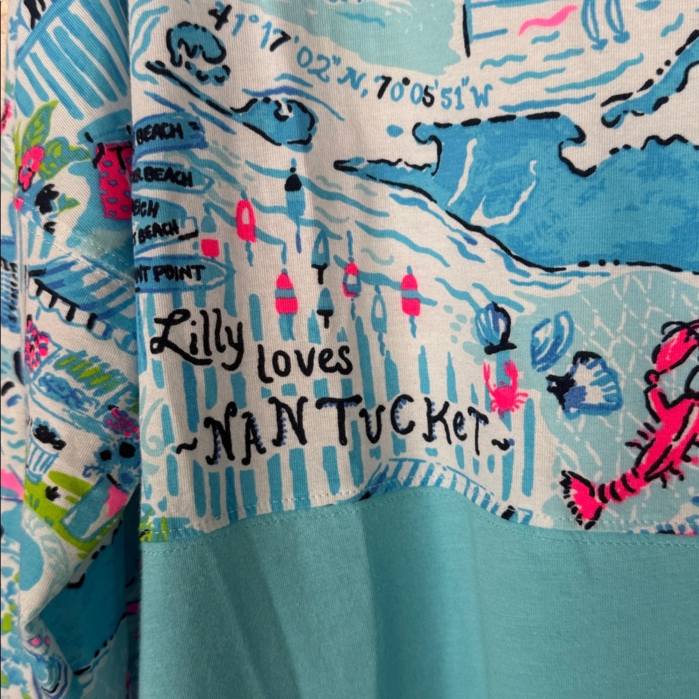 Lilly Pulitzer Blue and Pink Floral Top - Picture 4 of 8